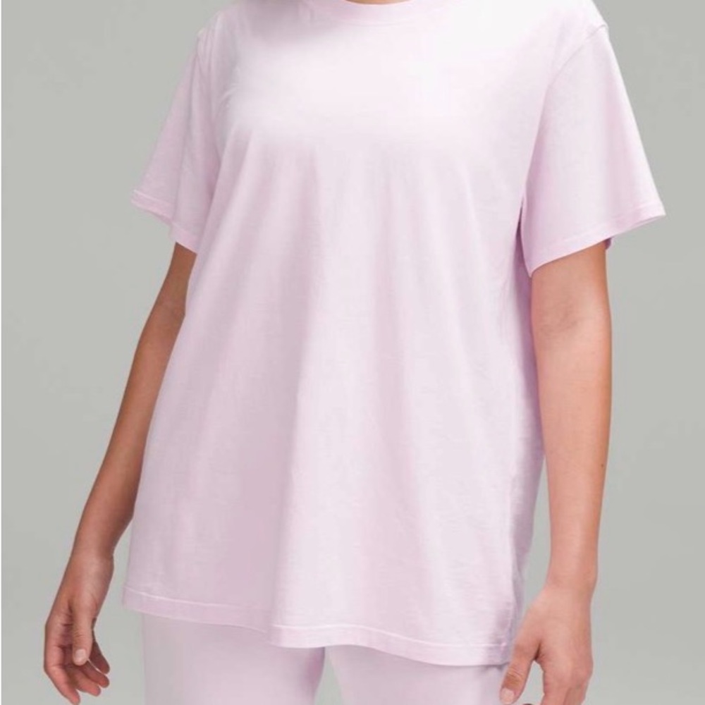 NWT Lululemon All Yours Cotton T-Shirt Meadowsweet Pink Size 6